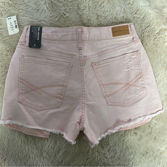 NWT 💕 Aeropostale High waisted pink denim shorts - Picture 2 of 3